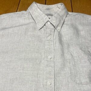 J. Crew Baird McNutt Irish Linen Button Down Shirt XL Color Beige